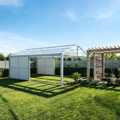 commercial canopy with walls